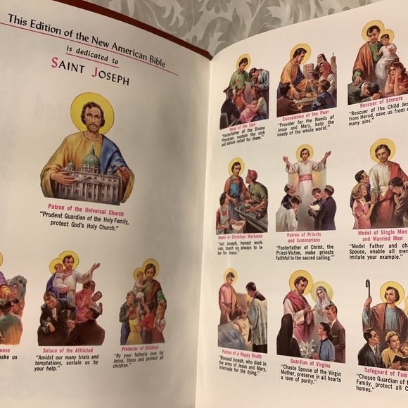 St. Joseph New American Bible Catholic Knights of Columbus on front leather NEW - Picture 3 of 7